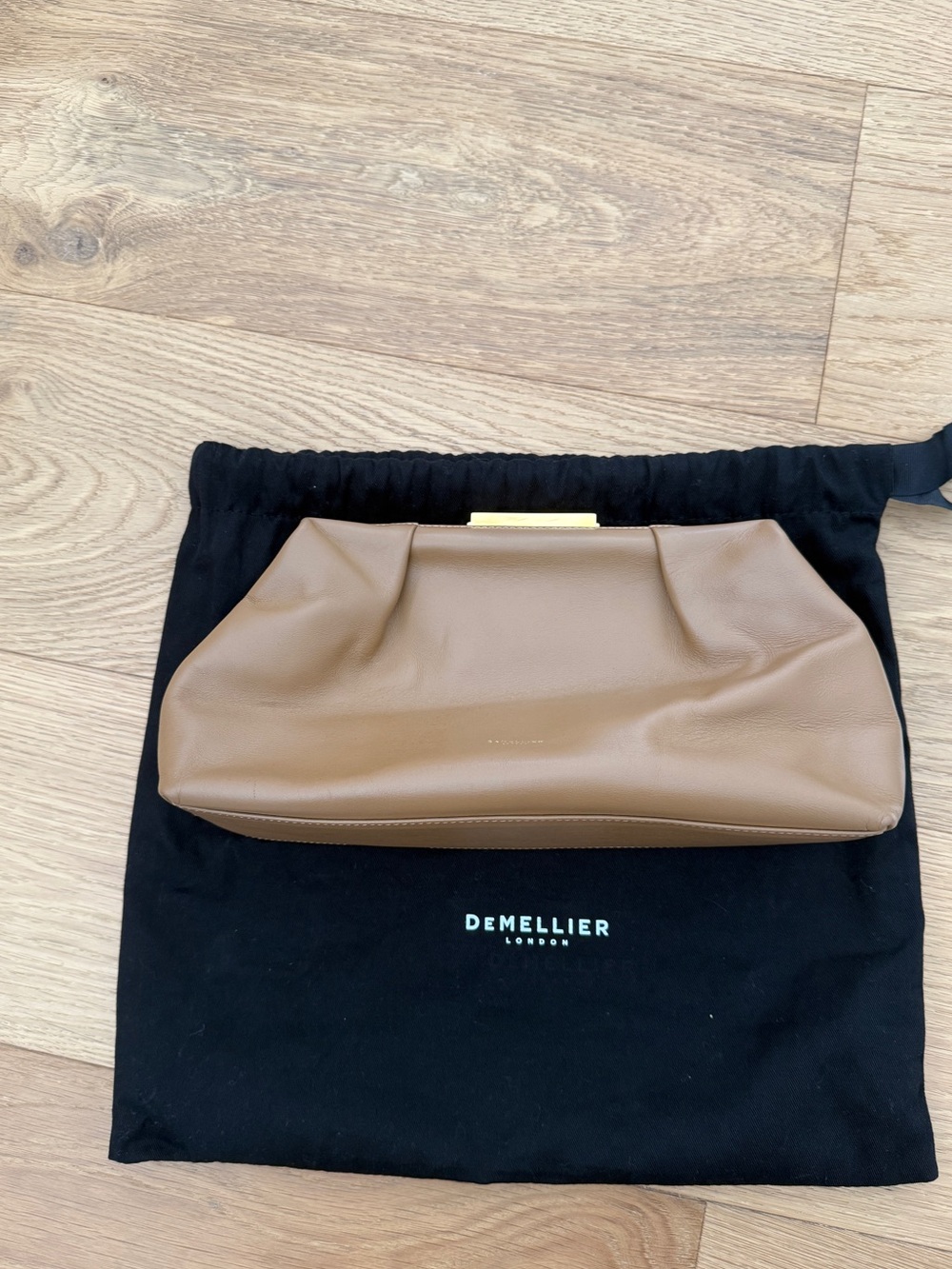 Demellier Florence Clutch in Deep Toffee - Picture 3 of 10